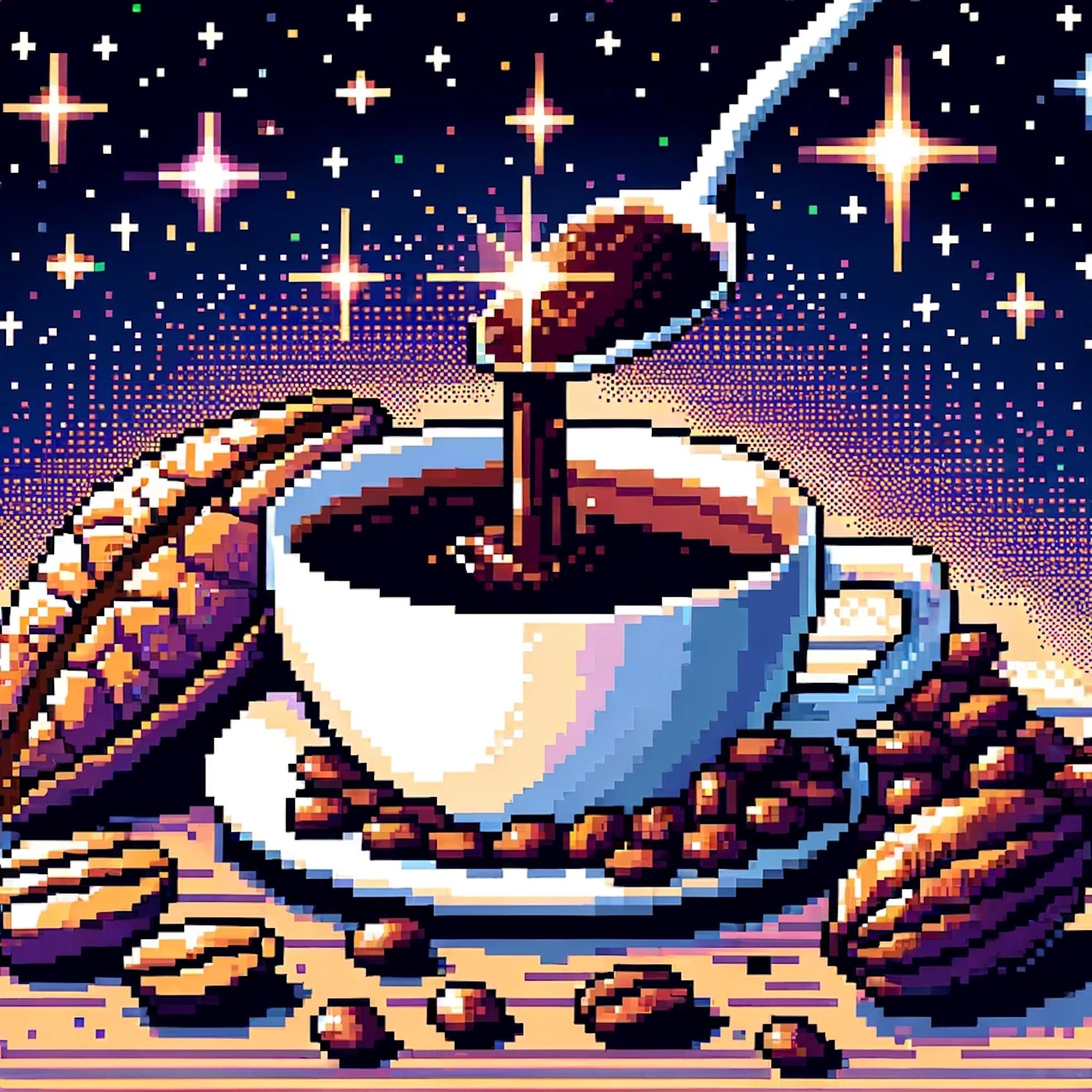 A cup of Moon Goat coffee